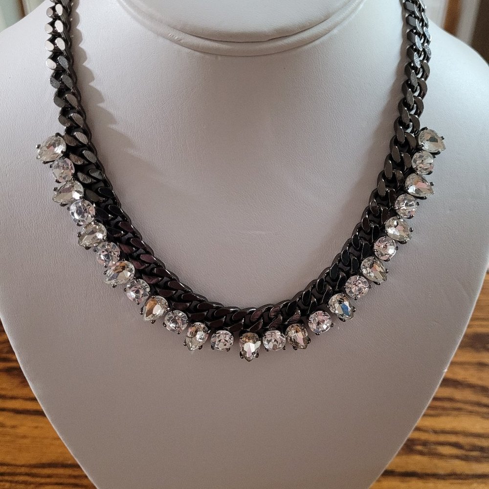 Juicy Couture Crystal & Hematite Chain Necklace